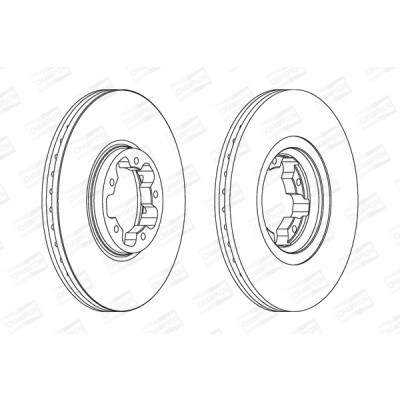 Jeu de (2) disques de frein CHAMPION 562141CH