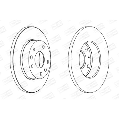 Jeu de (2) disques de frein CHAMPION 562153CH