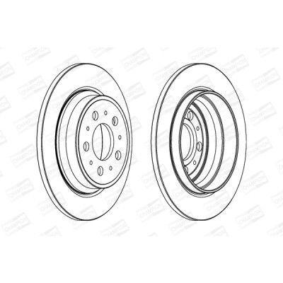 Jeu de (2) disques de frein CHAMPION 562174CH