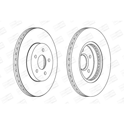 Jeu de (2) disques de frein CHAMPION 562180CH