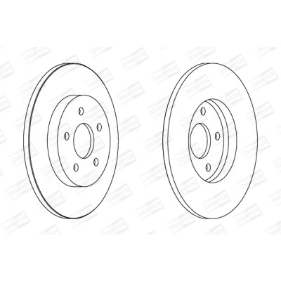 Jeu de (2) disques de frein CHAMPION 562193CH