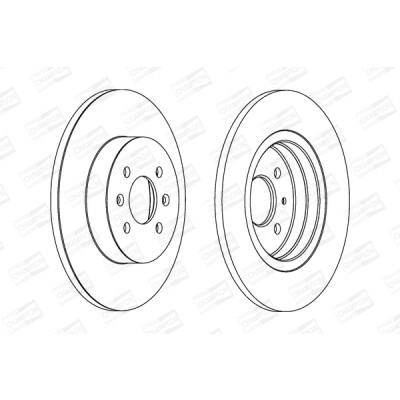Jeu de (2) disques de frein CHAMPION 562201CH