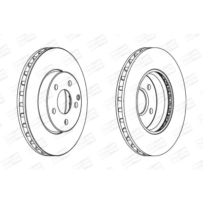 Jeu de (2) disques de frein CHAMPION 562212CH