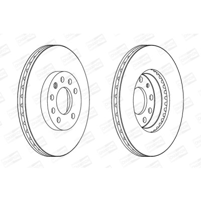 Jeu de (2) disques de frein CHAMPION 562216CH