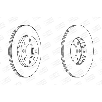 Jeu de (2) disques de frein CHAMPION 562226CH