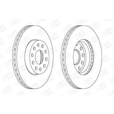 Jeu de (2) disques de frein CHAMPION 562235CH