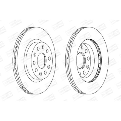 Jeu de (2) disques de frein CHAMPION 562237CH