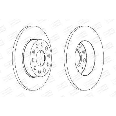 Jeu de (2) disques de frein CHAMPION 562238CH