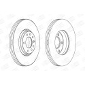 Jeu de (2) disques de frein CHAMPION 562240CH