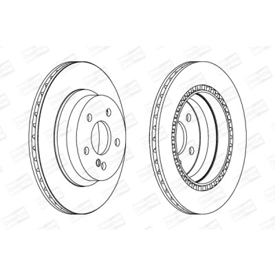 Jeu de (2) disques de frein CHAMPION 562242CH