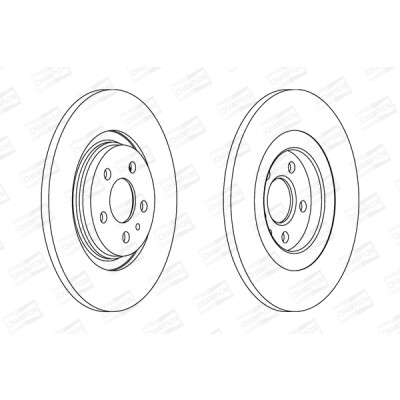 Jeu de (2) disques de frein CHAMPION 562246CH