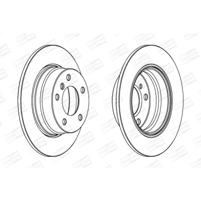 Jeu de (2) disques de frein CHAMPION 562259CH