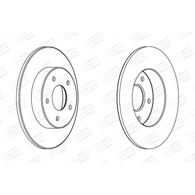 Jeu de (2) disques de frein CHAMPION 562264CH