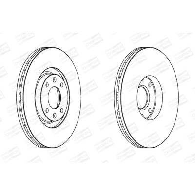 Jeu de (2) disques de frein CHAMPION 562267CH