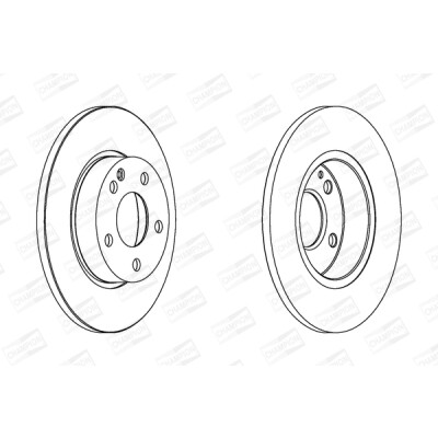 Jeu de (2) disques de frein CHAMPION 562309CH