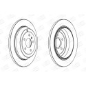 Jeu de (2) disques de frein CHAMPION 562324CH