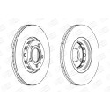 Jeu de (2) disques de frein CHAMPION 562383CH