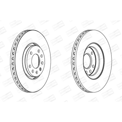 Jeu de (2) disques de frein CHAMPION 562385CH