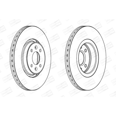 Jeu de (2) disques de frein CHAMPION 562410CH