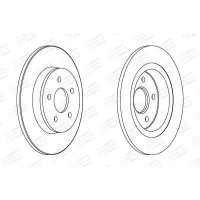 Jeu de (2) disques de frein CHAMPION 562411CH
