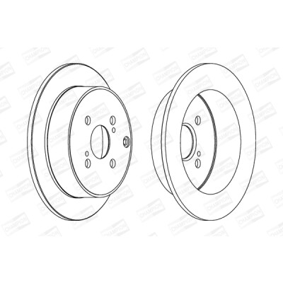 Jeu de (2) disques de frein CHAMPION 562431CH