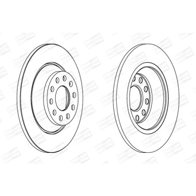 Jeu de (2) disques de frein CHAMPION 562438CH