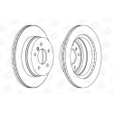 Jeu de (2) disques de frein CHAMPION 562442CH