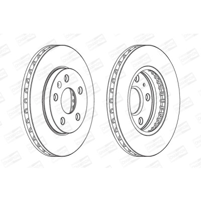 Jeu de (2) disques de frein CHAMPION 562460CH