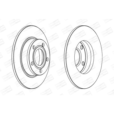 Jeu de (2) disques de frein CHAMPION 562503CH