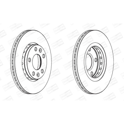 Jeu de (2) disques de frein CHAMPION 562529CH