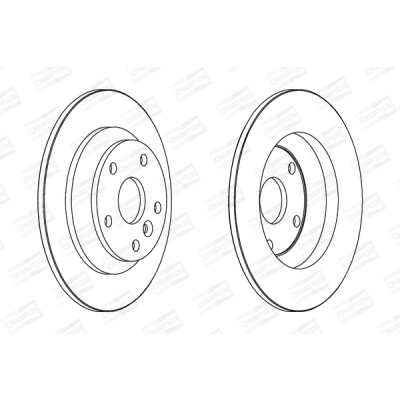 Jeu de (2) disques de frein CHAMPION 562536CH