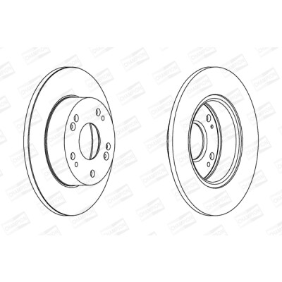 Jeu de (2) disques de frein CHAMPION 562542CH