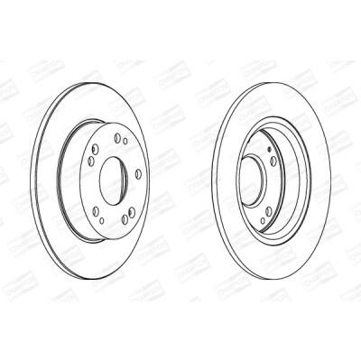 Jeu de (2) disques de frein CHAMPION 562544CH