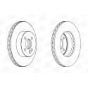 Jeu de (2) disques de frein CHAMPION 562570CH