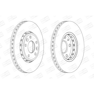 Jeu de (2) disques de frein CHAMPION 562595CH