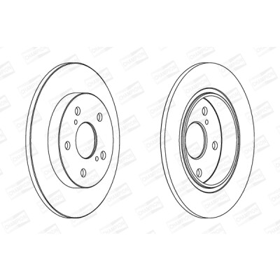 Jeu de (2) disques de frein CHAMPION 562599CH