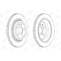 Jeu de (2) disques de frein CHAMPION 562605CH