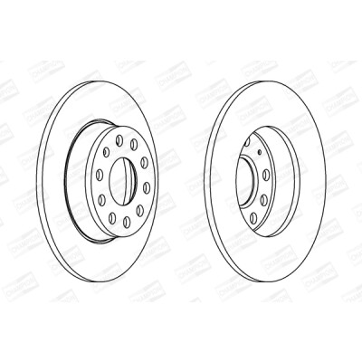 Jeu de (2) disques de frein CHAMPION 562614CH