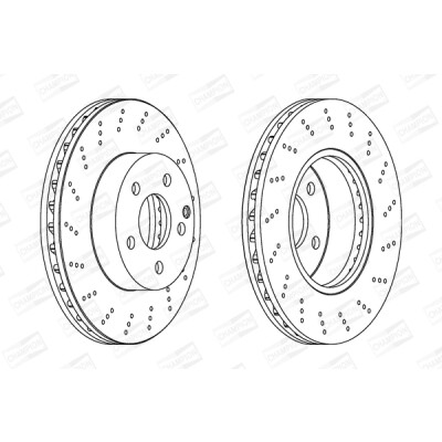 Jeu de (2) disques de frein CHAMPION 562619CH