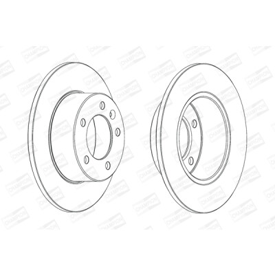 Jeu de (2) disques de frein CHAMPION 562714CH