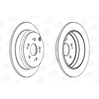 Jeu de (2) disques de frein CHAMPION 562884CH