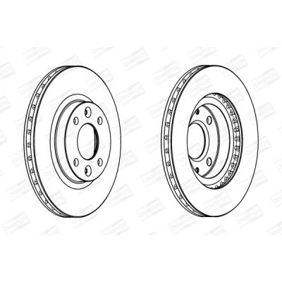 Jeu de (2) disques de frein CHAMPION 562960CH