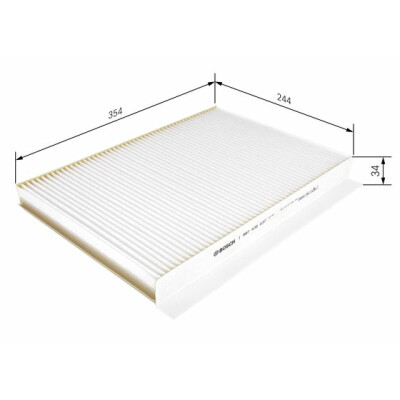 Filtre à air d'habitacle BOSCH 1 987 432 037