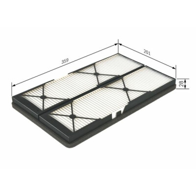 Filtre à air d'habitacle BOSCH 1 987 432 044