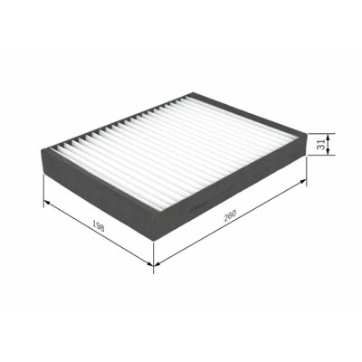 Filtre à air d'habitacle BOSCH 1 987 432 221