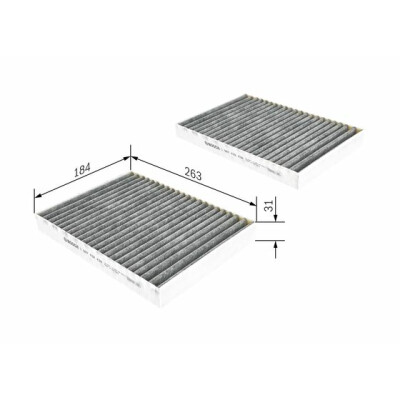 Filtre à air d'habitacle BOSCH 1 987 432 438