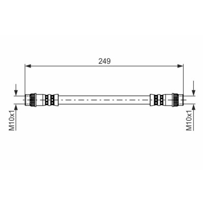 Flexible de frein BOSCH 1 987 476 708