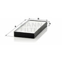 Filtre à air habitacle MANN-FILTER CU 2521-2