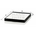 Filtre à air habitacle MANN-FILTER CU 2628
