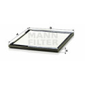 Filtre à air habitacle MANN-FILTER CU 3136